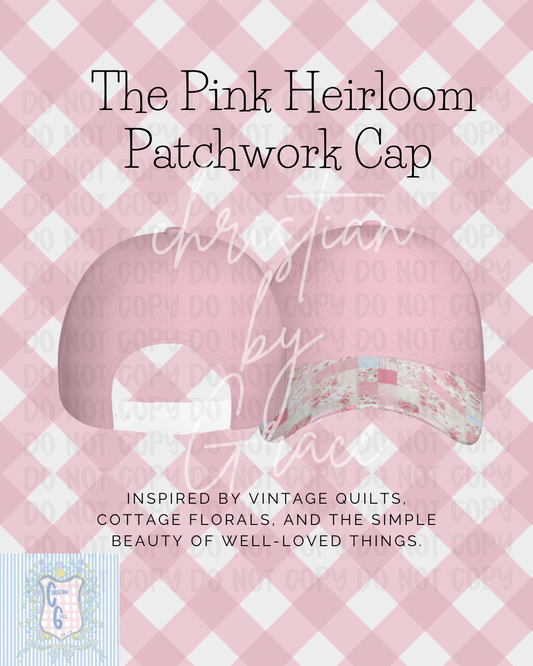 The Pink Heirloom Patchwork Cap ~ Pre~order