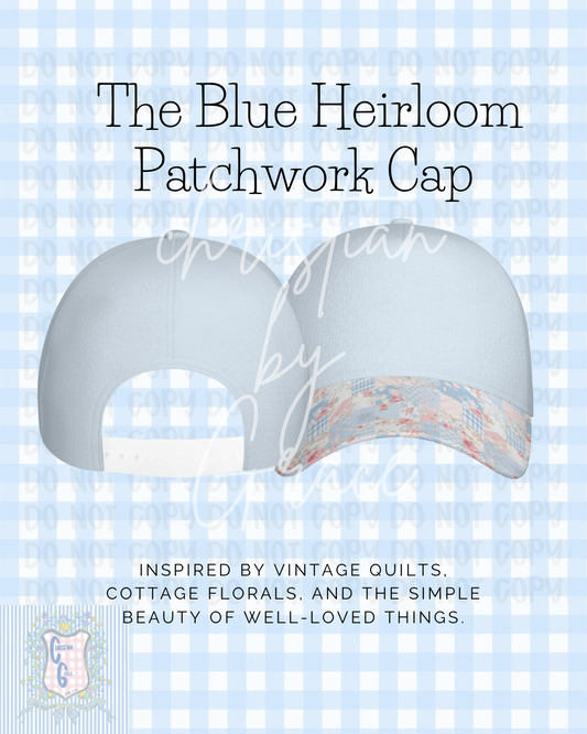 The Blue Heirloom Patchwork Cap~ Pre~order
