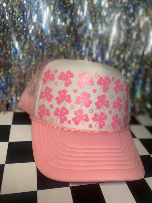 Pink Shamrock hat Transfer