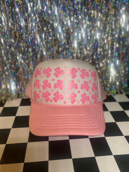Pink Shamrock hat Transfer