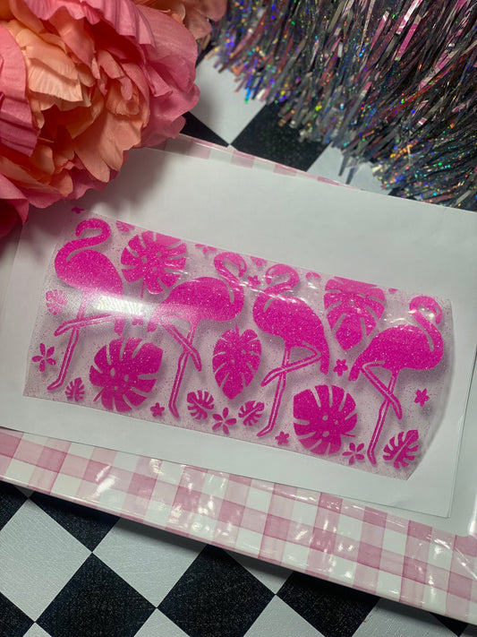 Flamingo hat transfer