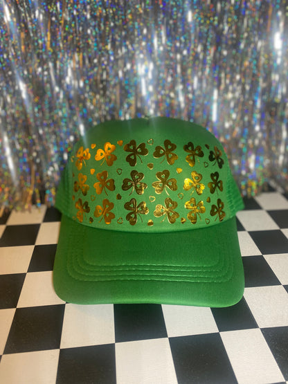 Gold Shamrock hat transfer