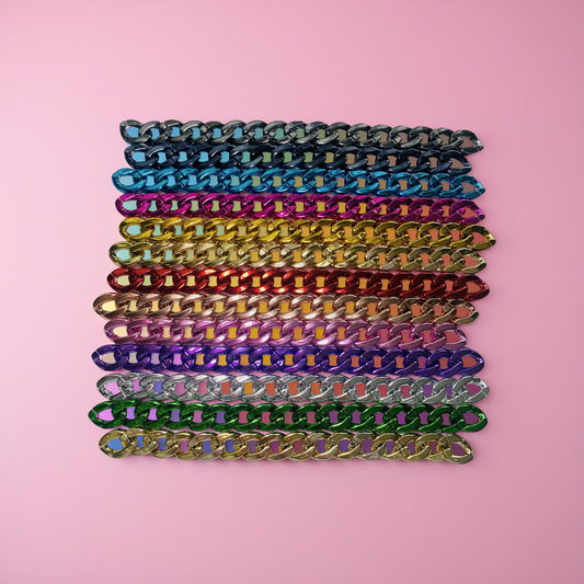 Metallic Mixed Color Hat Chains