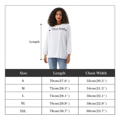 Womens Long-Sleeve Nutcracker Chiffon Blouse